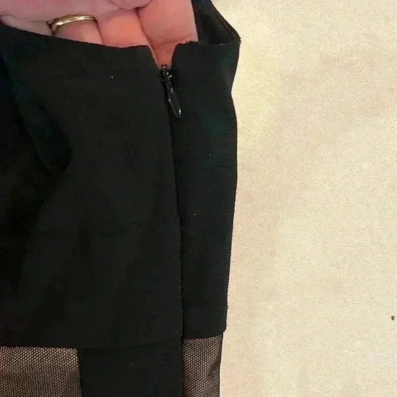 Onyx Noir Womens Formal Dress Black 14 Vintage  Maxi Fitted Avant Garde Glam EUC - Picture 9 of 14